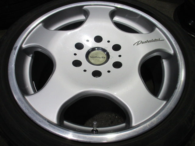 WALD ヴァルド アルミホイール 17インチ 7J +38 4本セット タイヤ付 即決 WALD ホイール（リム径（インチ）17）（車用品・バイク用品